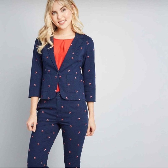 ModCloth Blue Umbrella Blazer - Picture 10 of 11